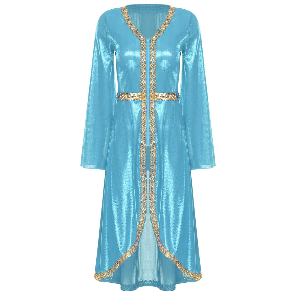 M&T Wear -  Embroidered High Waist Abaya Kaftan Dress