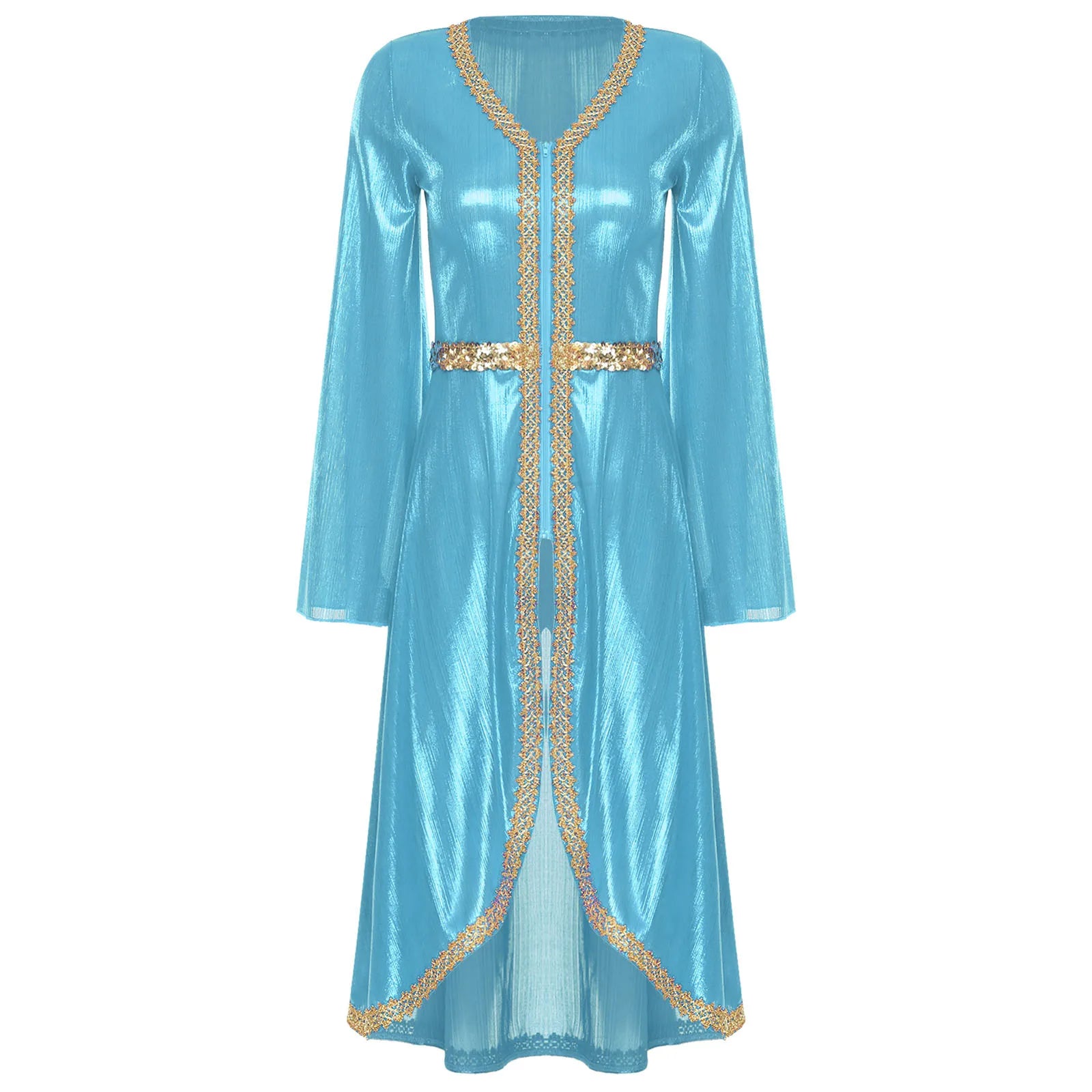 M&T Wear -  Embroidered High Waist Abaya Kaftan Dress