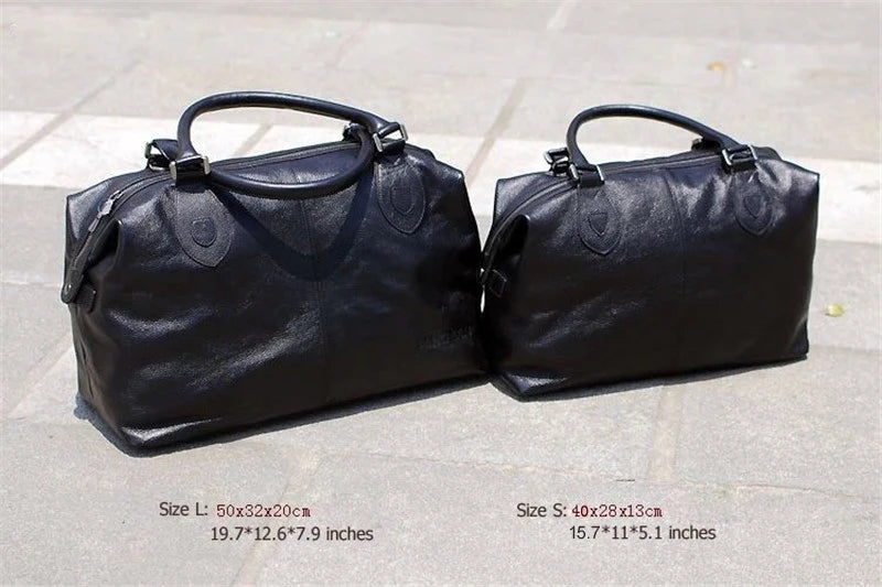 M&T Wear - New Fashion Genuine Leather Travel Duffle Bag & Weekend Tote