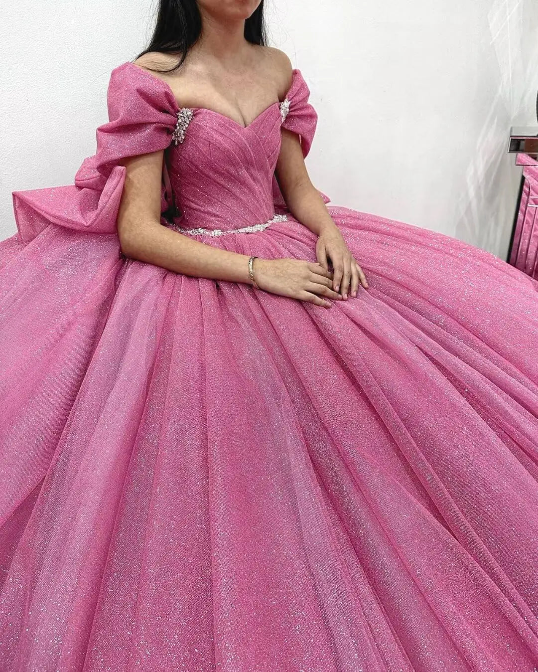 Yifanier Puffy Tulle Quinceanera Ball Gown