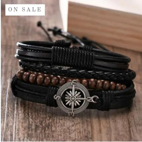 M&T Wear - 06 2024 Leather Braided Bracelet for Men