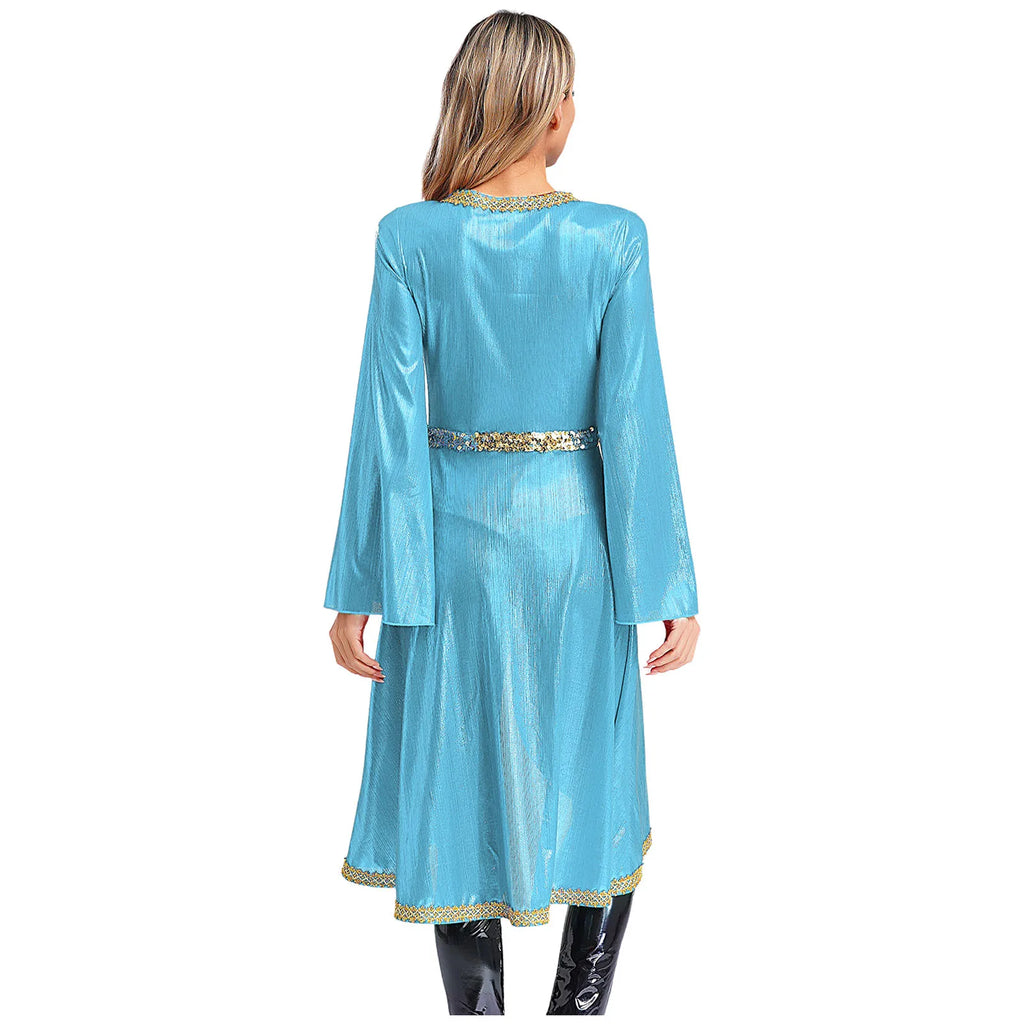 M&T Wear -  Embroidered High Waist Abaya Kaftan Dress