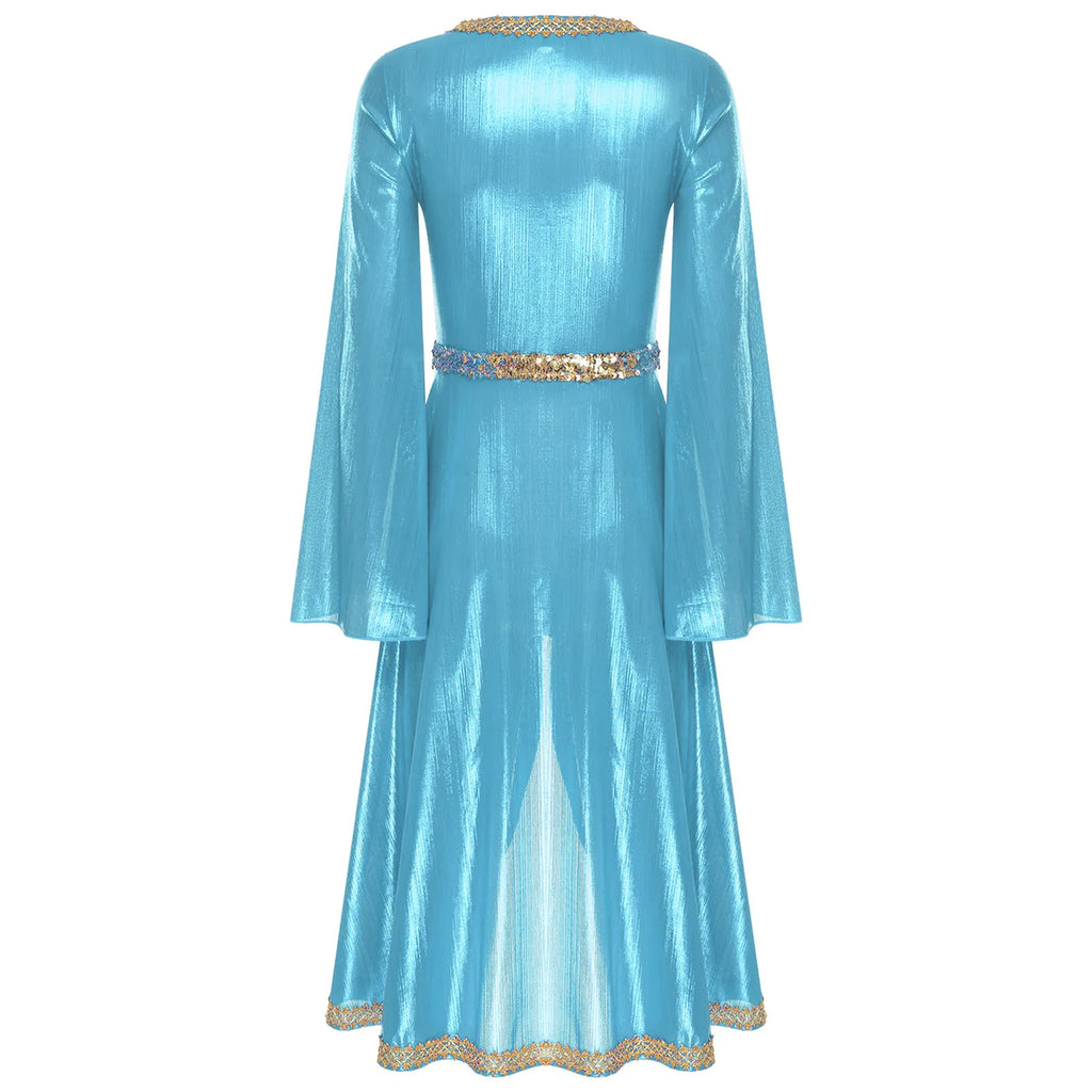 M&T Wear -  Embroidered High Waist Abaya Kaftan Dress