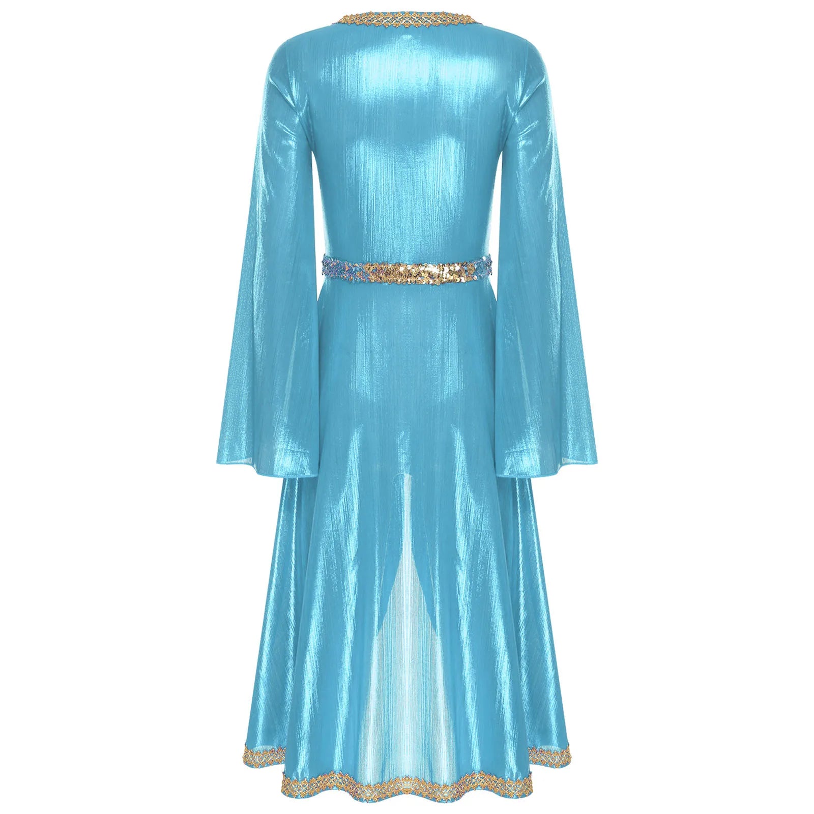 M&T Wear -  Embroidered High Waist Abaya Kaftan Dress