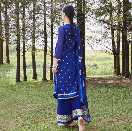 M&T Wear - Traditional Women's Ethnic Dance Costume Sari Next  Chaabi Three Piece Set