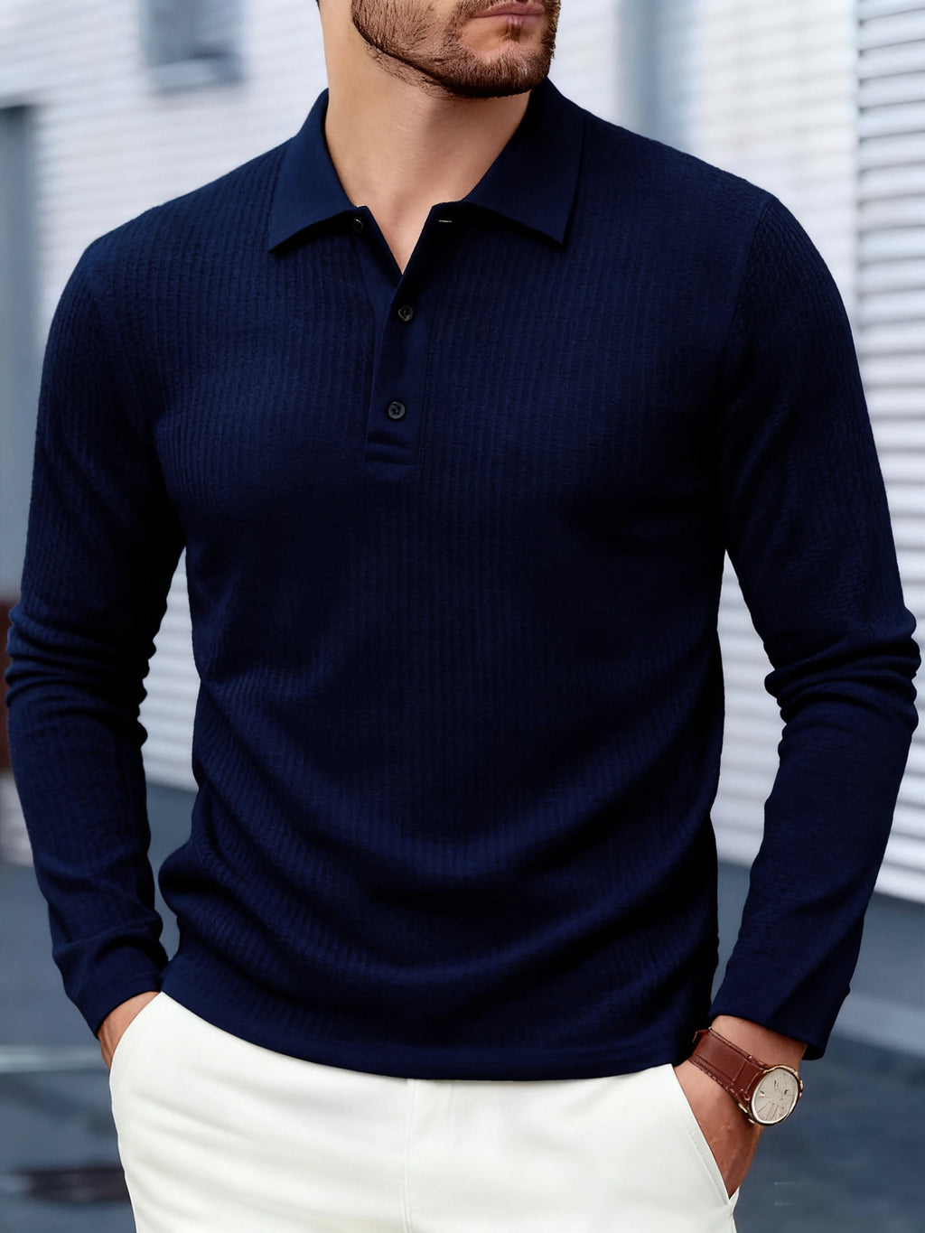 M&T Wear - Men's High-Quality Long Sleeve Golf Polo