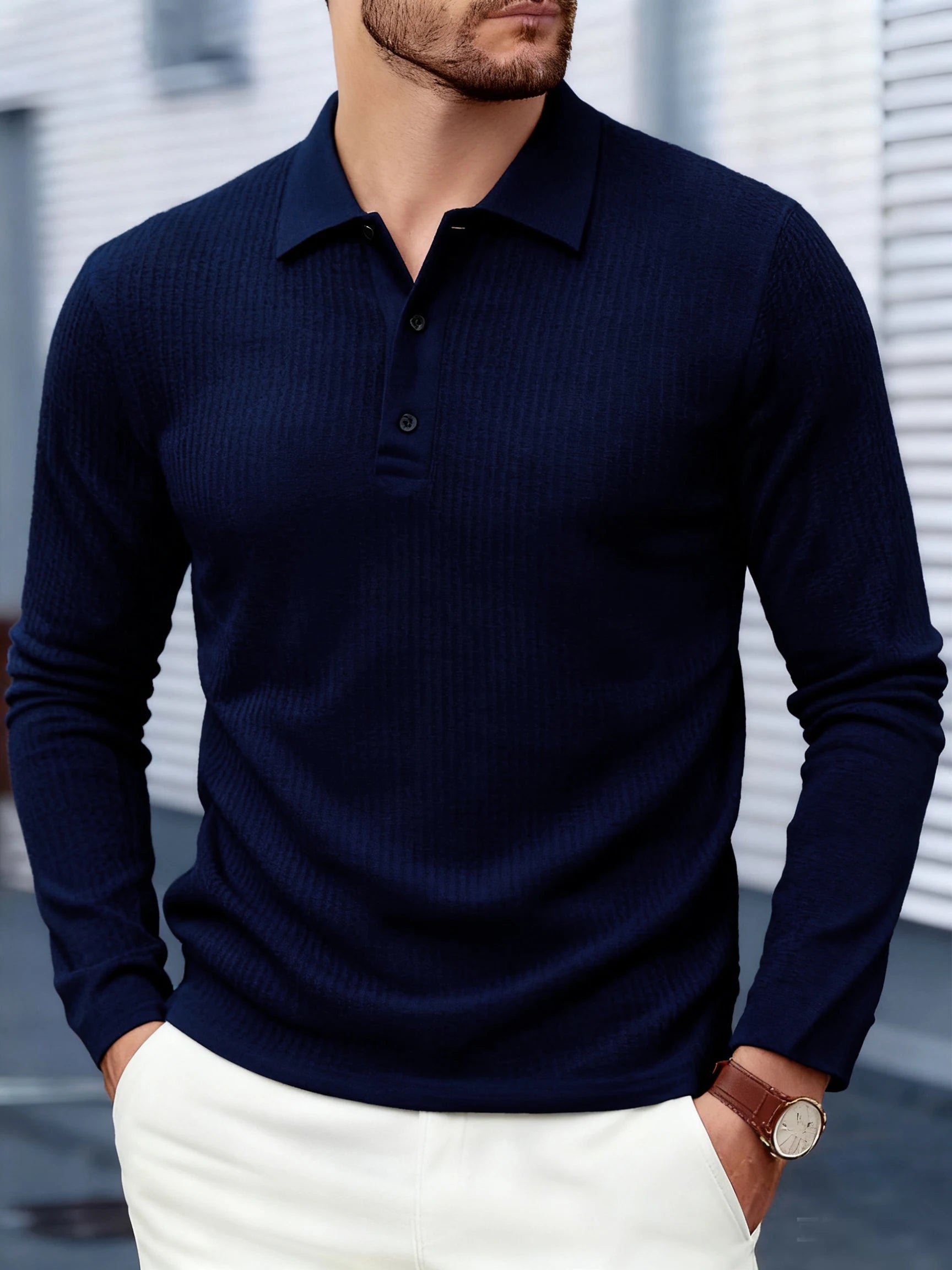 M&T Wear - Men's High-Quality Long Sleeve Golf Polo