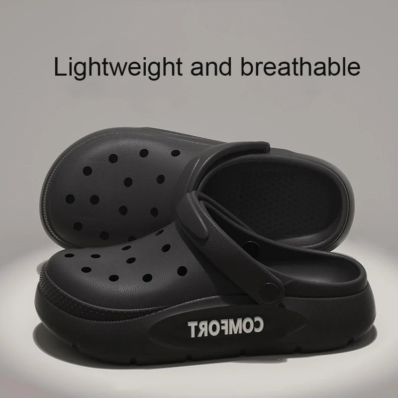 M&T Wear - Unisex Hollow Thick-Bottom Covered Toe Slippers