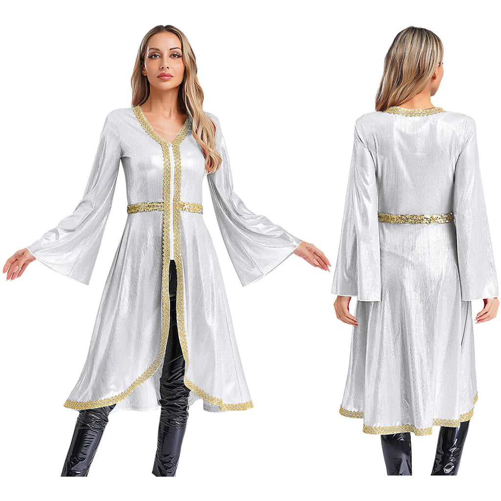 M&T Wear -  Embroidered High Waist Abaya Kaftan Dress