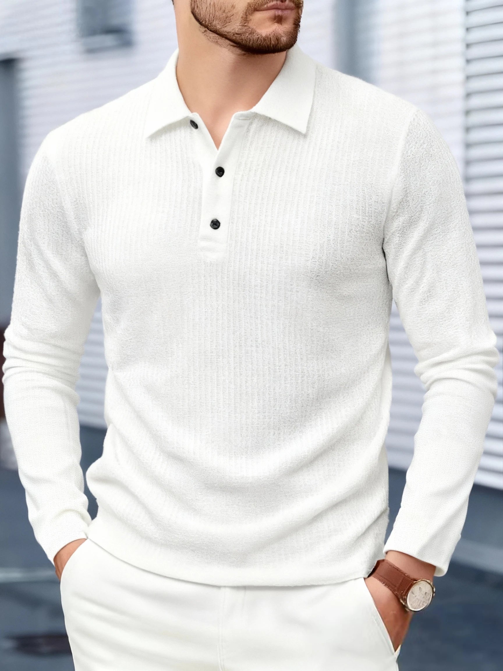 M&T Wear - Men's High-Quality Long Sleeve Golf Polo
