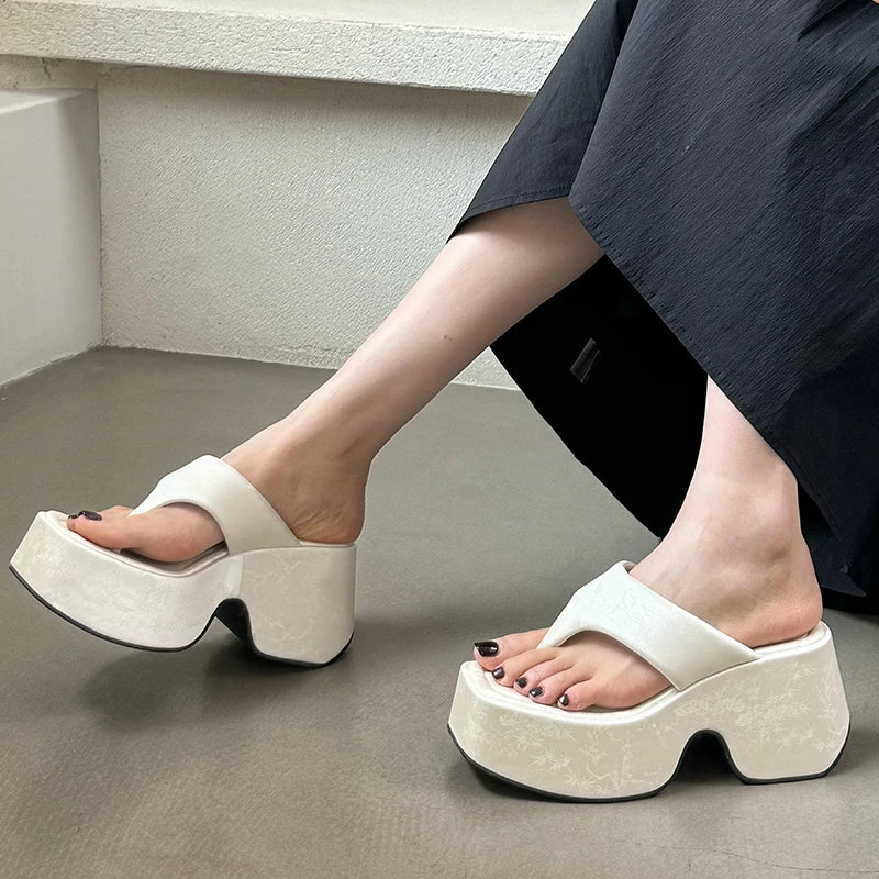 M&T Wear - Women's Korean Style Platform Wedge Slides