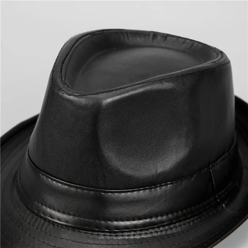 M&T Wear - Retro Faux Leather Cowboy Bowler Hat