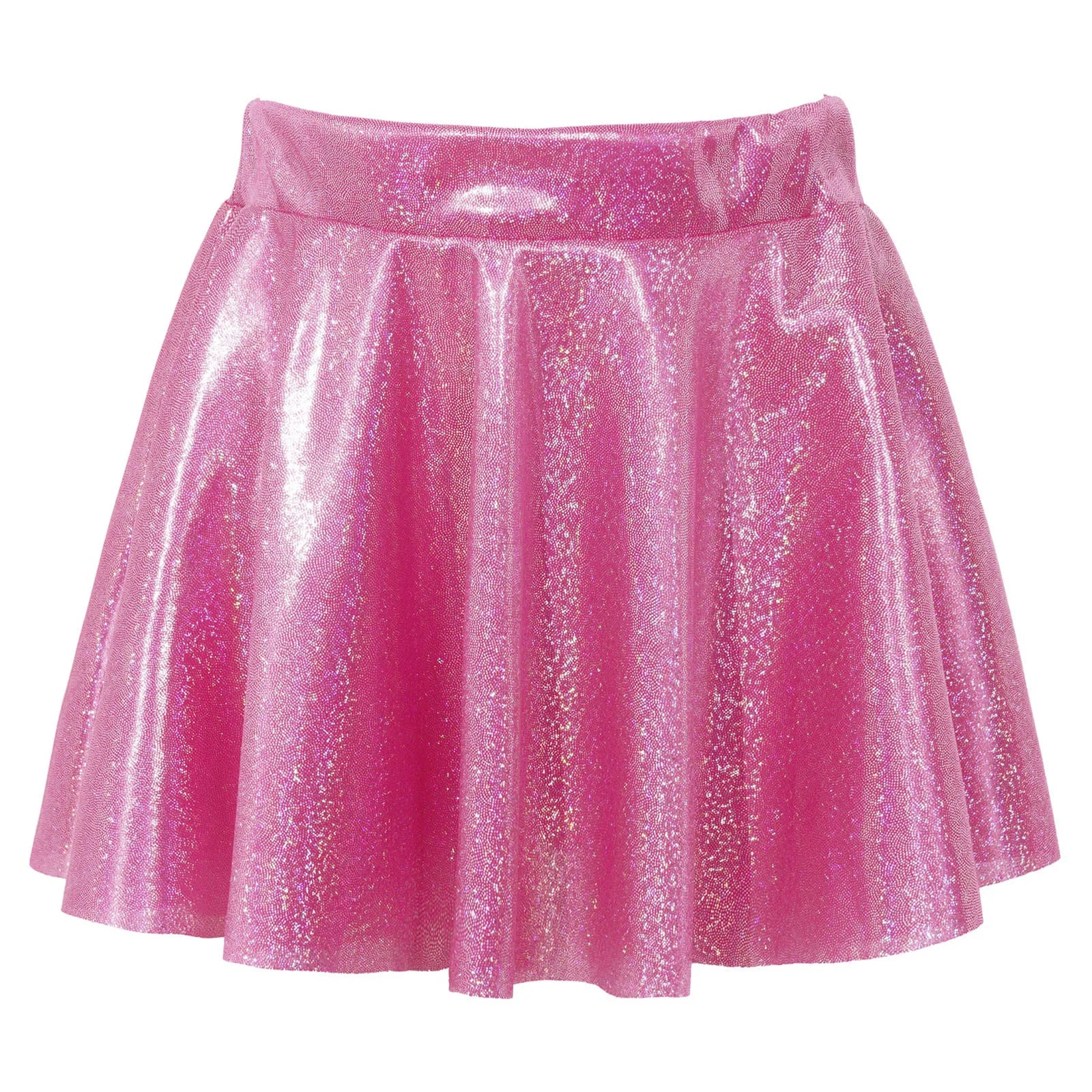 M&T Wear - Girls’ Shiny Metallic Pleated Dance Skirt