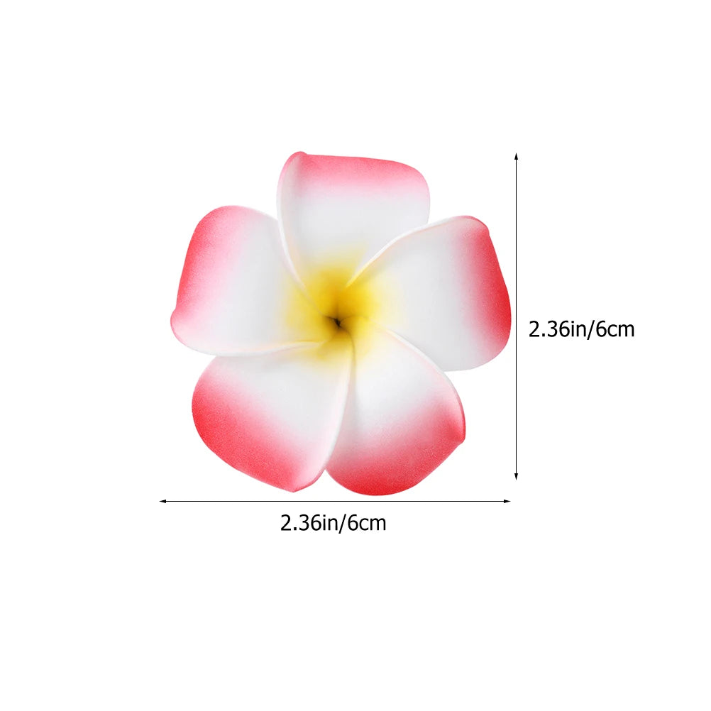 M&T Wear - 12pcs Hawaiian Plumeria Flower Hair Clips Set