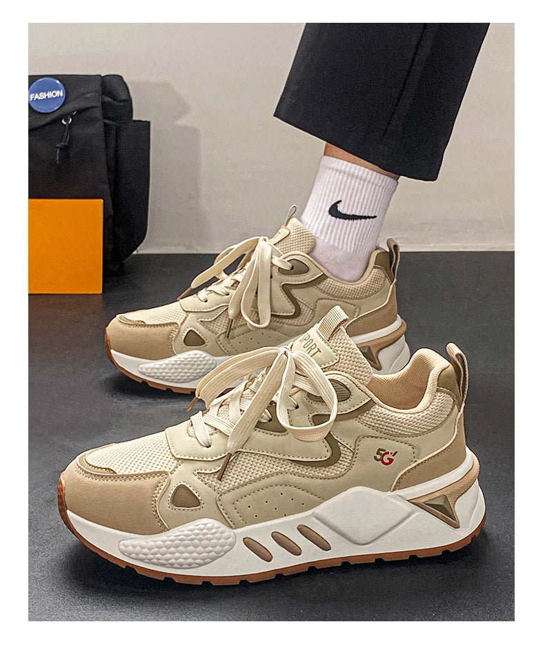 M&T Wear - Men's Casual Shoes Feature A Breathable Mesh Upper and A Thick Sole Making Them Fashionable and Versatile for Casual Wear - M&T Wear