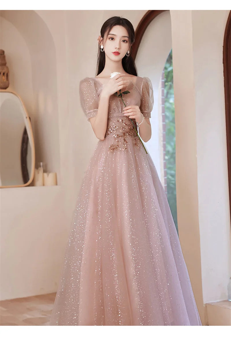 Embroidery Beaded High-End Evening Gown