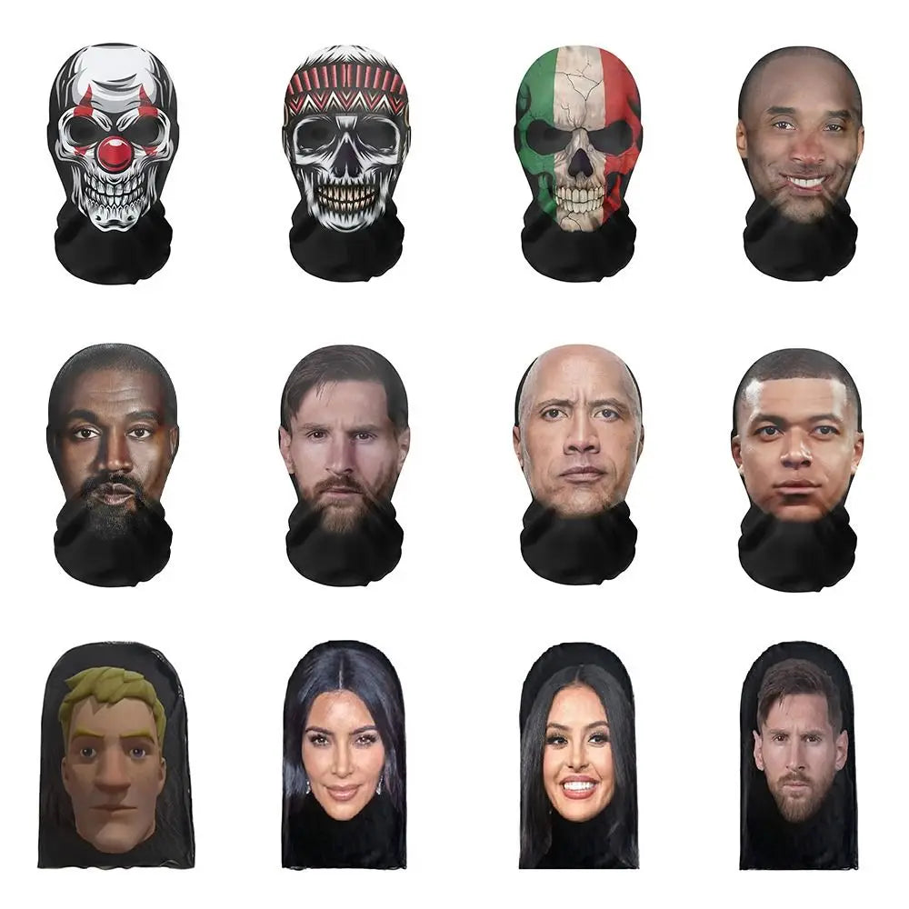 M&T Wear - 3D Skull & Animal Print Full Face Mask