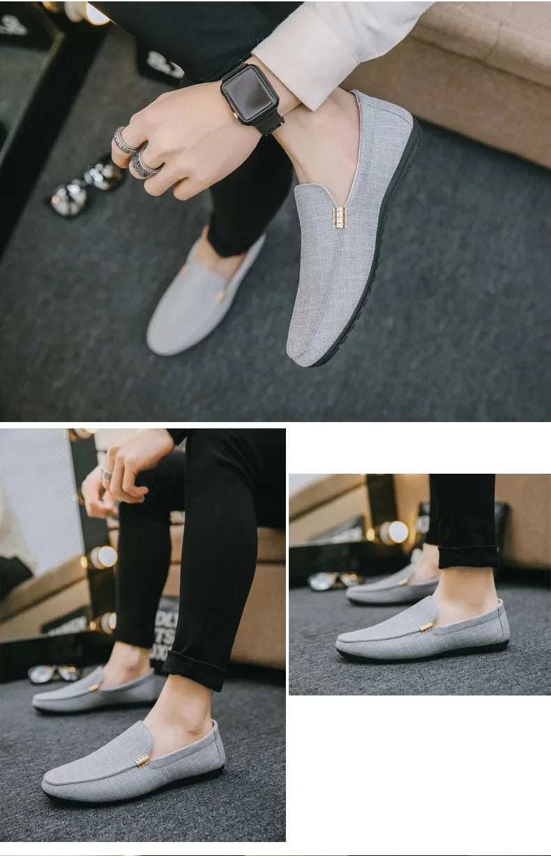 M&T Wear - Shoes Men Casual  Comfort Men Shoes Denim Male Shoes Adult Footwear 2024 New  Loafers Canvas  Sneakers Driving - M&T Wear