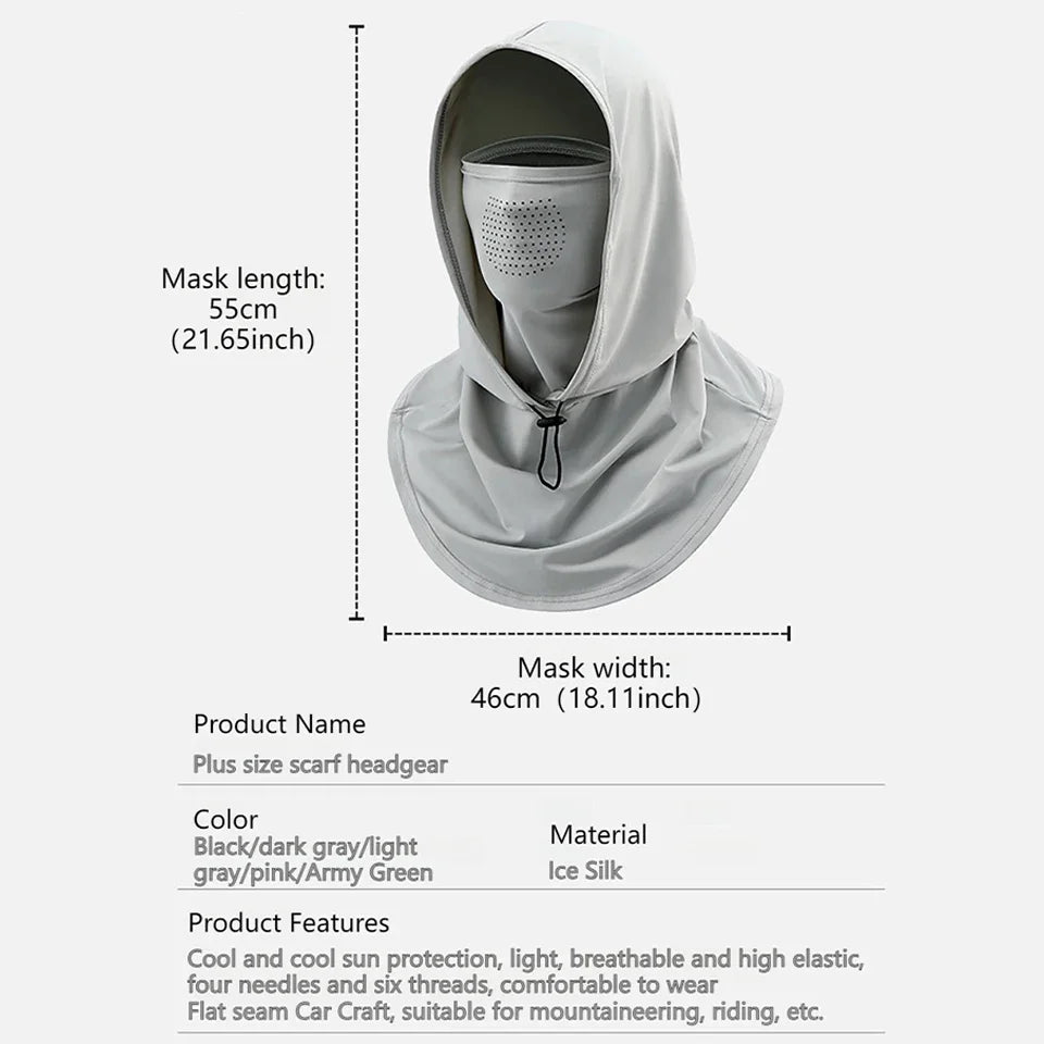 M&T Wear - Outdoor Full Face Sun Hat with Mask, Breathable UV Protection