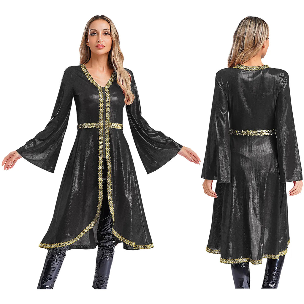 M&T Wear -  Embroidered High Waist Abaya Kaftan Dress