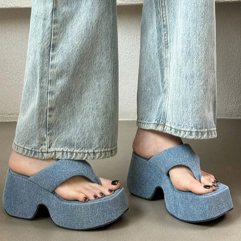 M&T Wear - Women's Korean Style Platform Wedge Slides