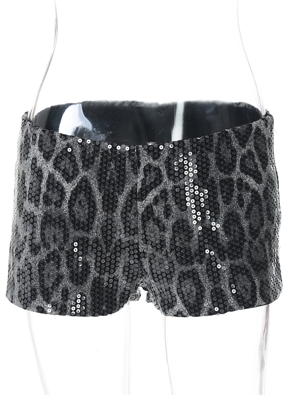 Midnight Leopard Sequin Shorts