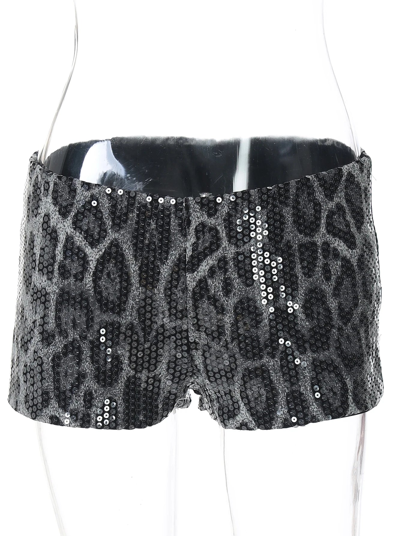 Midnight Leopard Sequin Shorts