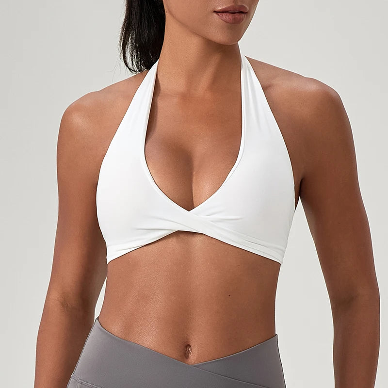 M&T Wear - Sports Yoga Bra for Women Halter Neck with Stylish Back Design Sexy Gym Bra for Running Fitness Sports Bras - M&T Wear