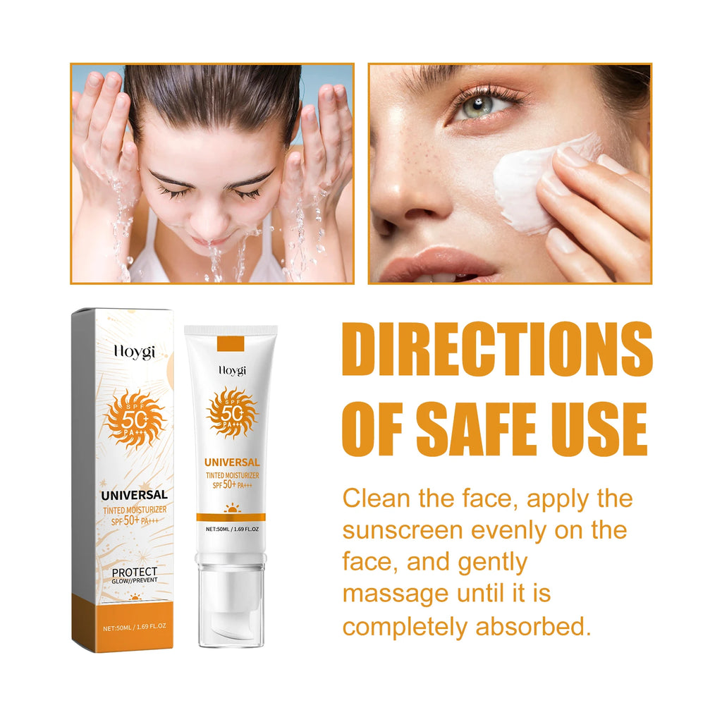 M&T Wear - SPF 50+ Sunscreen Foundation Cream | UV Protection, Oil Control, Moisturizing & Waterproof (50ml)