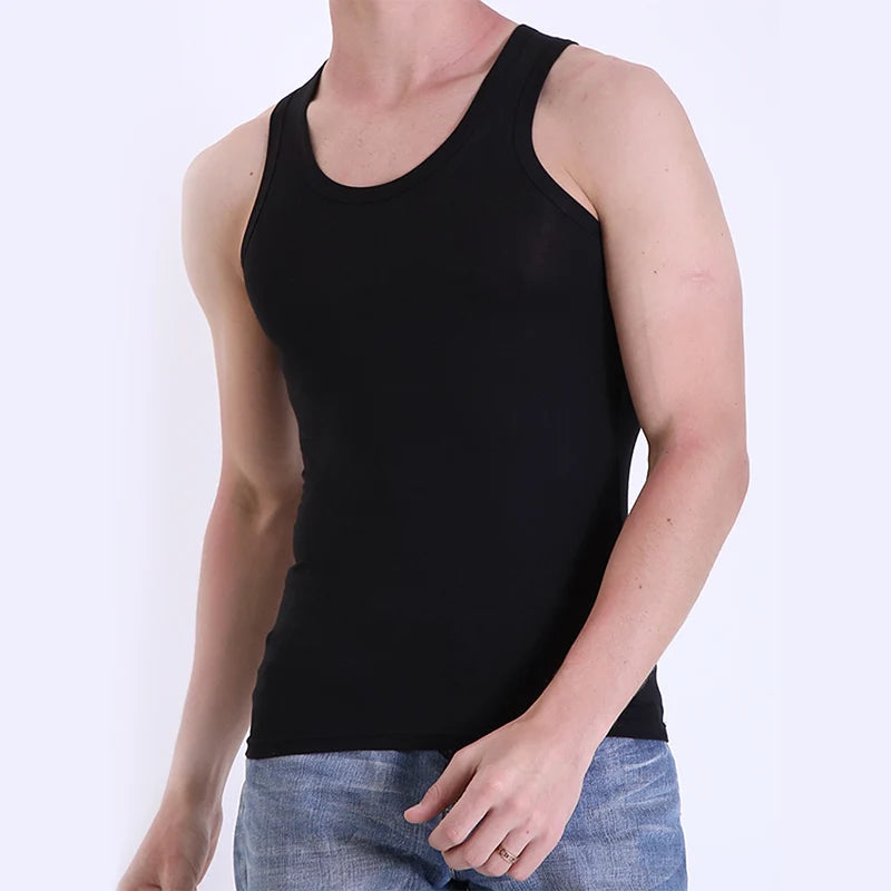 M&T Wear - Men's Pure Cotton Slim Fit Fitness Vest