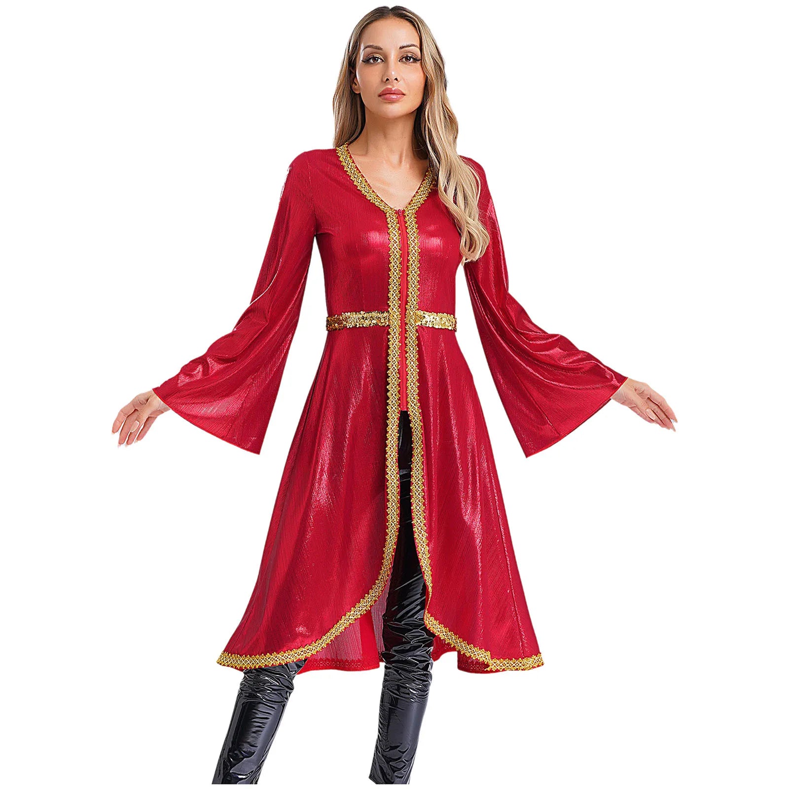 M&T Wear -  Embroidered High Waist Abaya Kaftan Dress