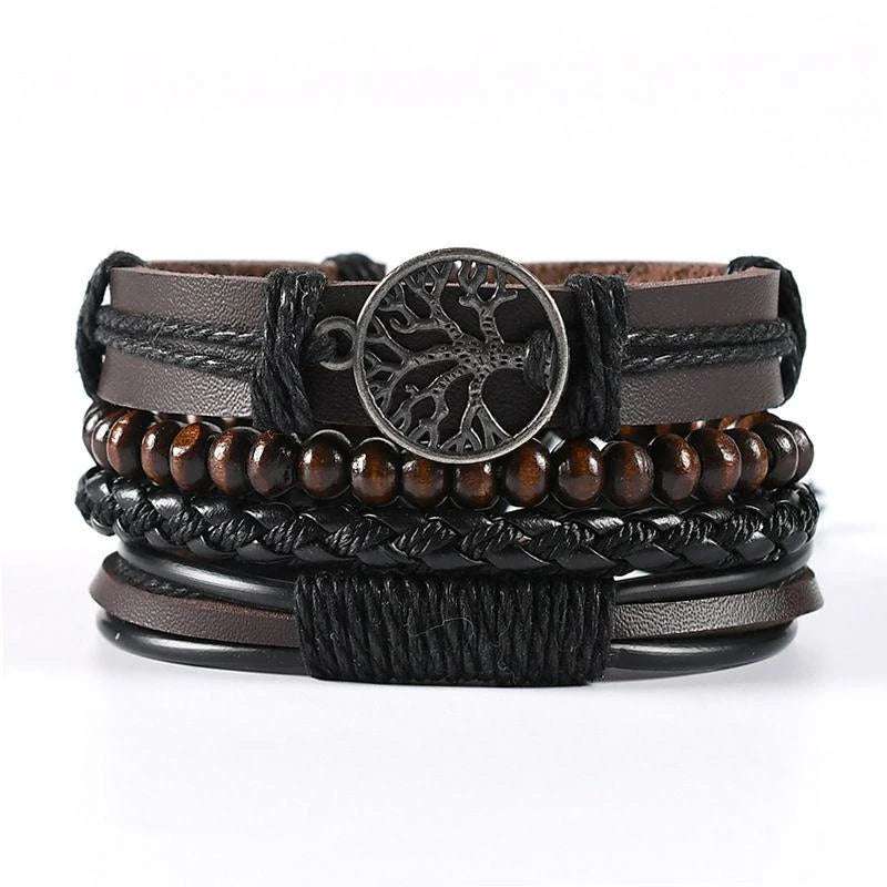 M&T Wear - 06 2024 Leather Braided Bracelet for Men