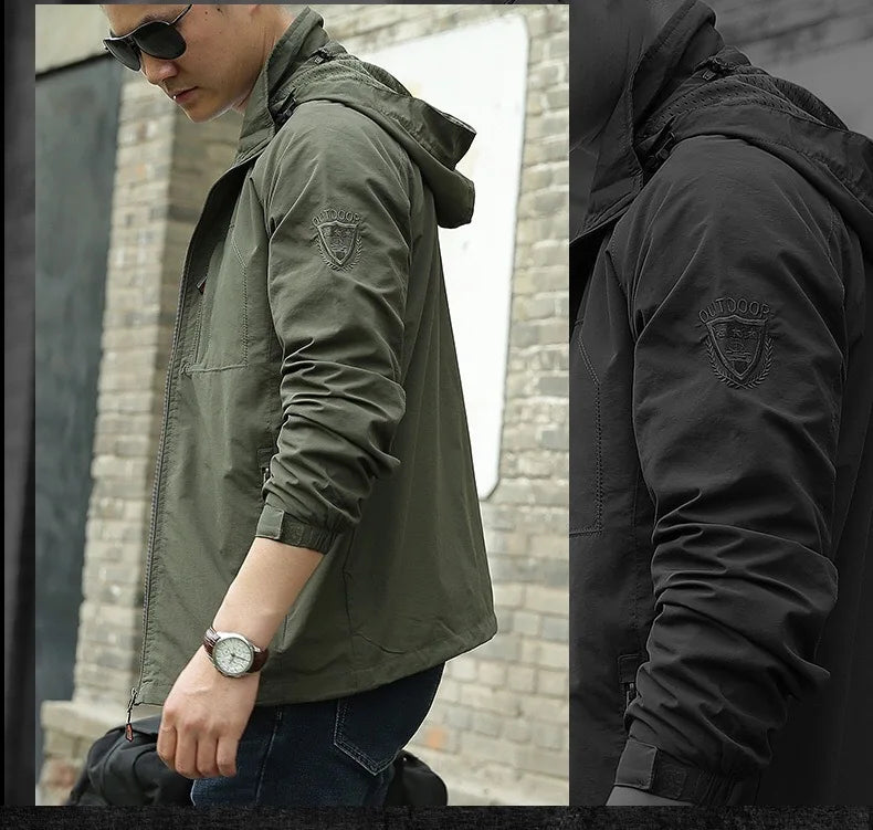 M&T Wear - Men's Outdoor Hiking Camping Jackets Waterproof Hooded Windbreaker Coat Autumn New Casual Jacket Tactics Military Jacket Men 6XL - M&T Wear