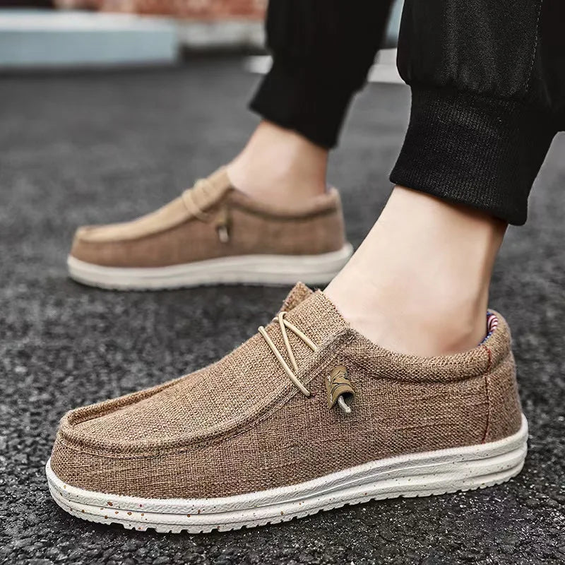 M&T Wear - Men's Casual Shoes Lightweight Loafers Soft man Canvas Shoes Vulcanized Shoes for men Driving Flat Shoe Slip-on Outdoor Sneakers - M&T Wear