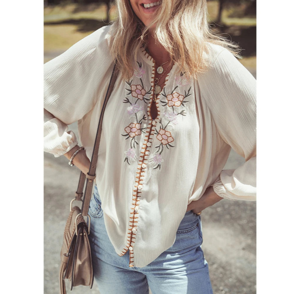 Boho Embroidery Blouse