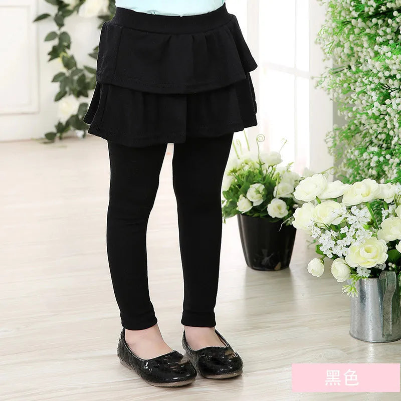 M&T Wear - Girls’ 2-in-1 Cotton Skirt Leggings