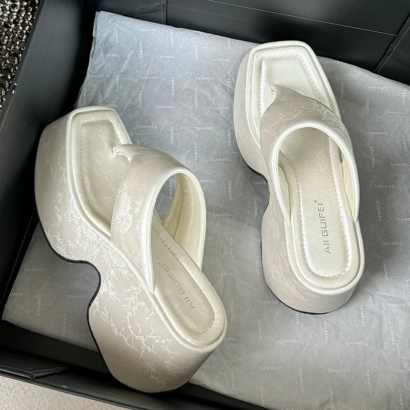 M&T Wear - Women's Korean Style Platform Wedge Slides