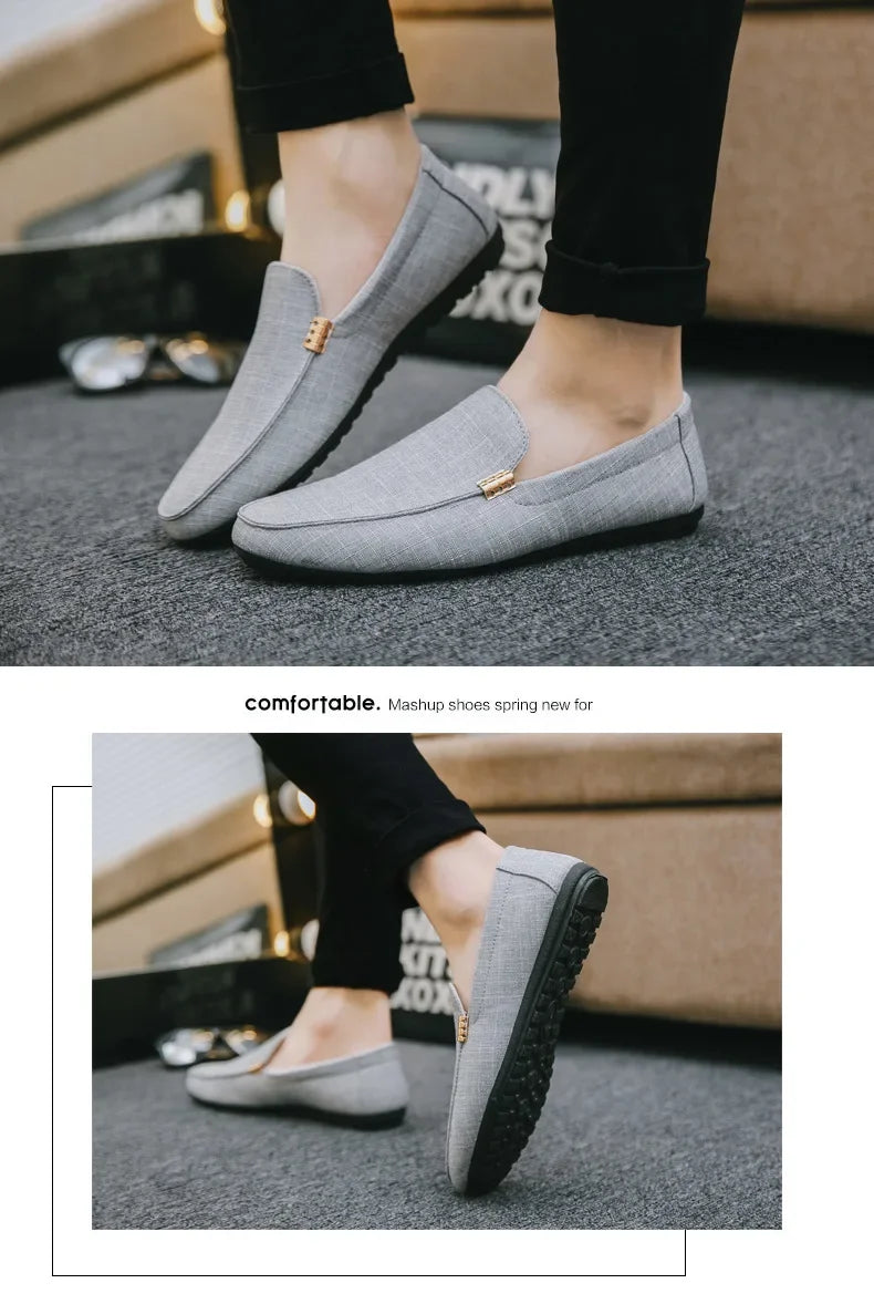 M&T Wear - Shoes Men Casual  Comfort Men Shoes Denim Male Shoes Adult Footwear 2024 New  Loafers Canvas  Sneakers Driving - M&T Wear