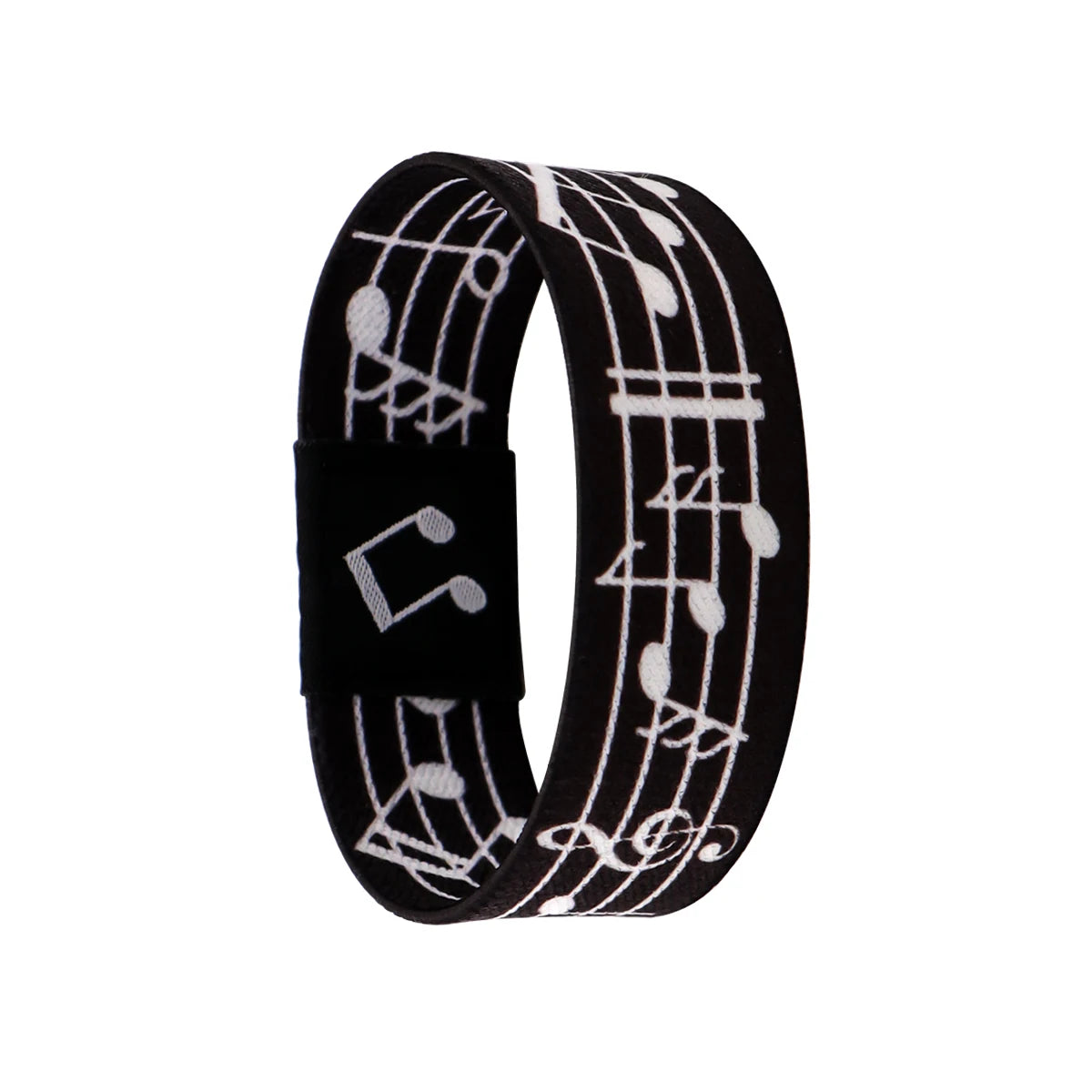 M&T Wear Musical Notes Rainbow Elastic Bracelet – Unisex Sport Wristband
