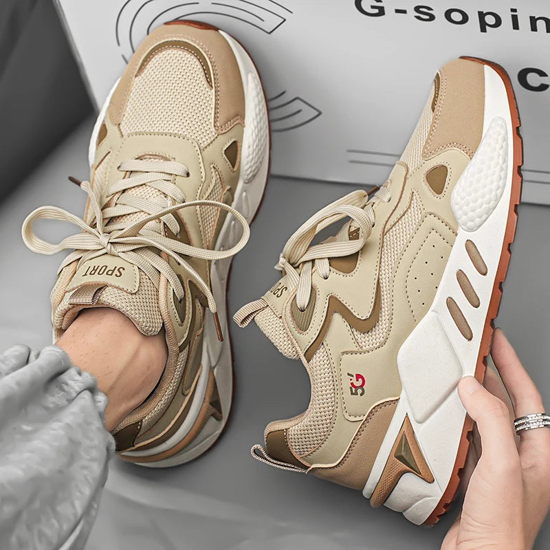 M&T Wear - Men's Casual Shoes Feature A Breathable Mesh Upper and A Thick Sole Making Them Fashionable and Versatile for Casual Wear - M&T Wear