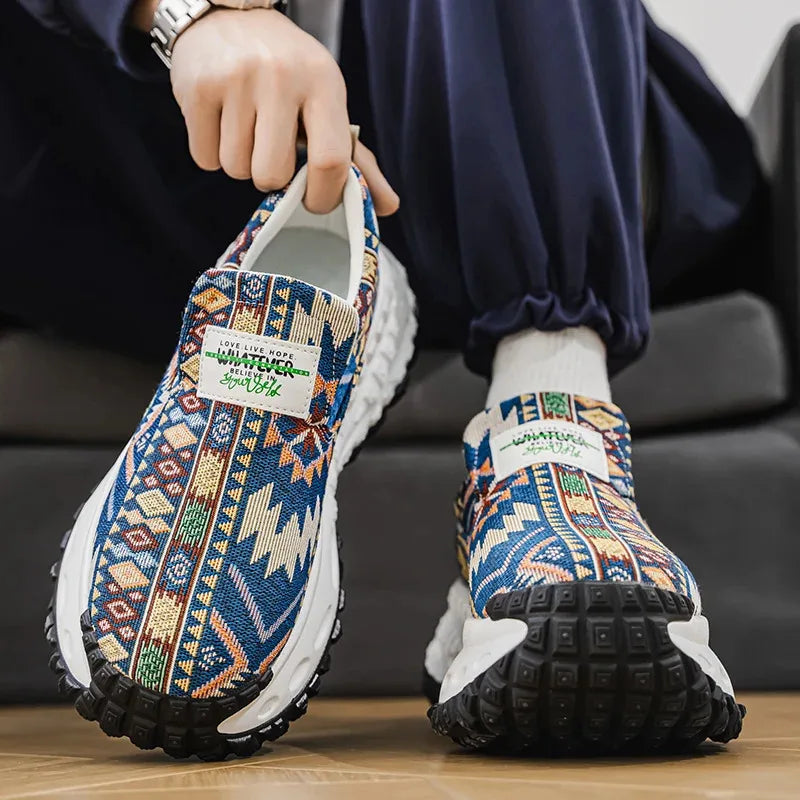 M&T Wear - Men Shoes New Casual Shoes Soft Casual Sneaker Breathable Running Shoes For Man Bohemian Style Canvas Shoes - M&T Wear