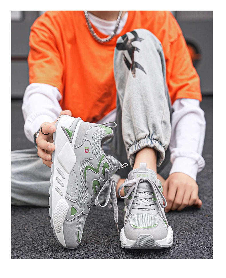 M&T Wear - Men's Casual Shoes Feature A Breathable Mesh Upper and A Thick Sole Making Them Fashionable and Versatile for Casual Wear - M&T Wear