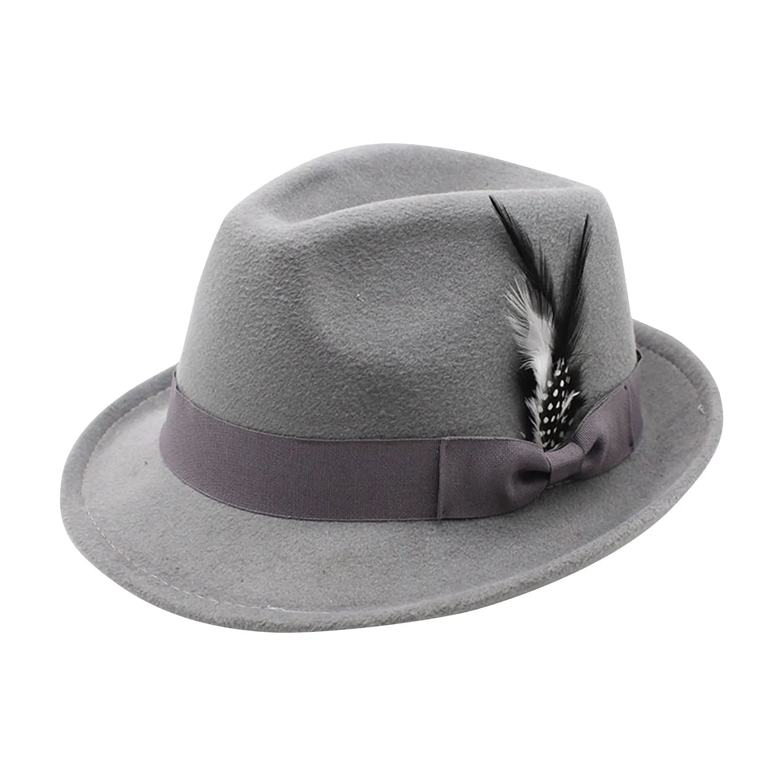 M&T Wear - Elegant Feather Felt Jazz Top Hat