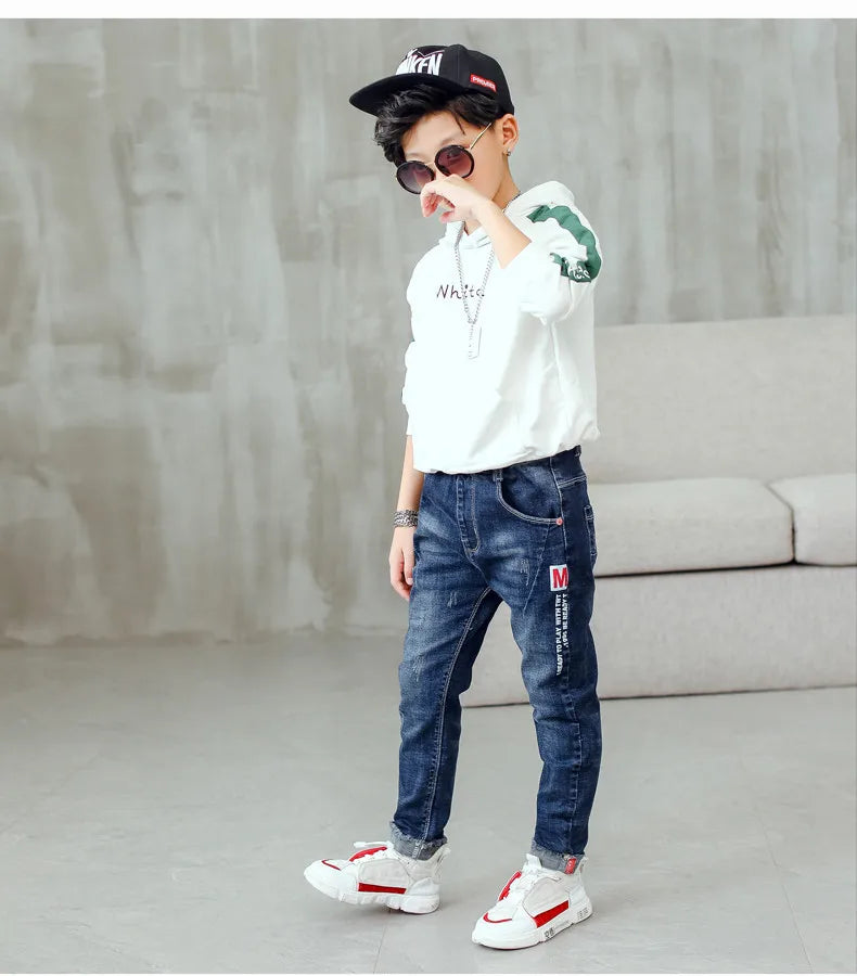 M&T Wear - Boys’ Slim Fit Elastic Waist Denim Jeans (3-14 Years)