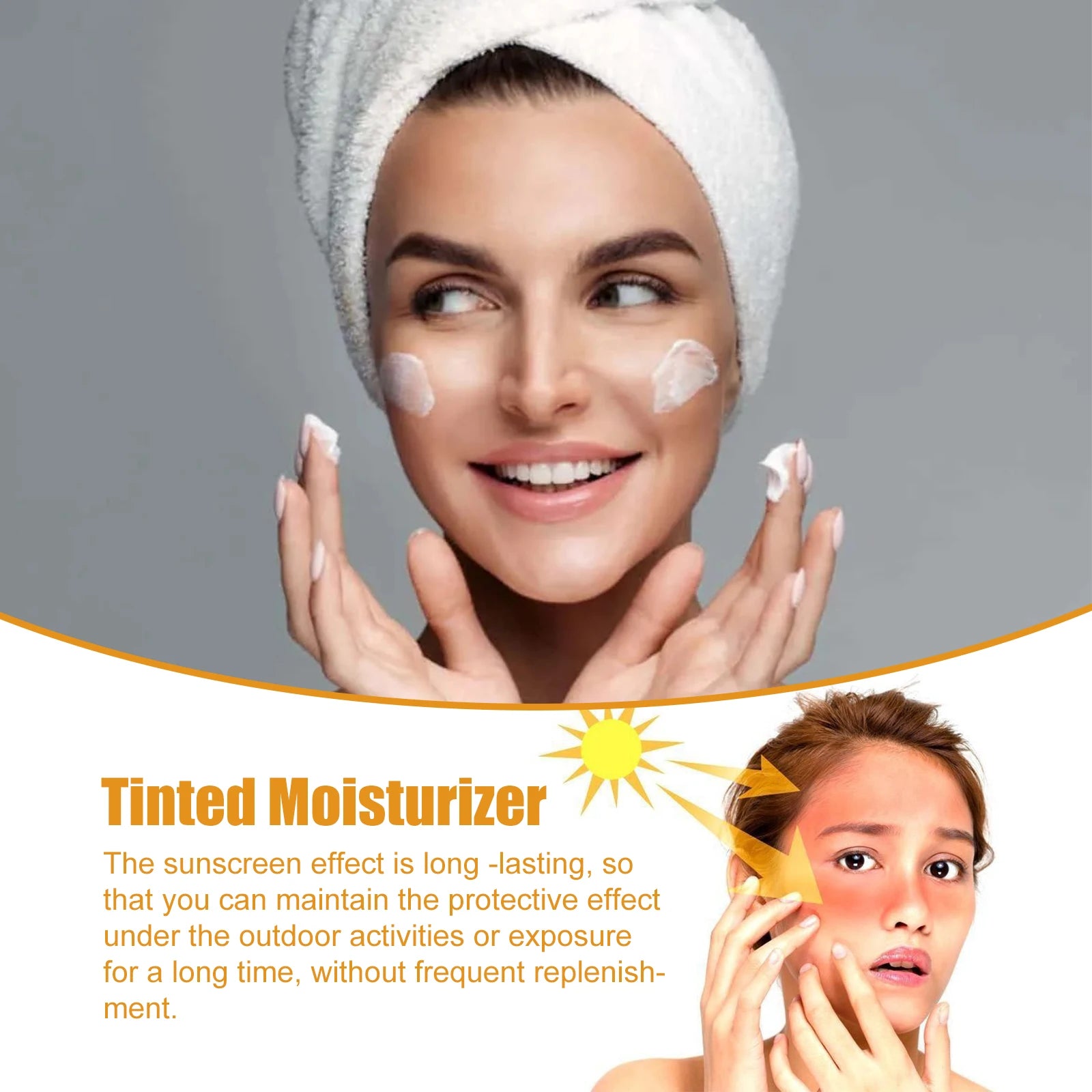 M&T Wear - SPF 50+ Sunscreen Foundation Cream | UV Protection, Oil Control, Moisturizing & Waterproof (50ml)