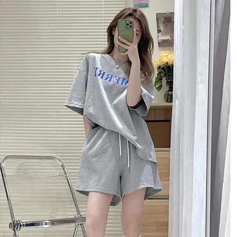 M&T Wear - Casual Tracksuit Woman Shorts Stylish Short Sets for Women 2 Pieces Classic Summer Fashion 2024 Top and Bottom New in Matching - M&T Wear