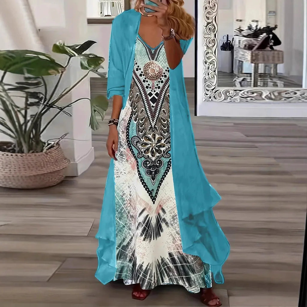 Summer Floral Print Two-Piece Set