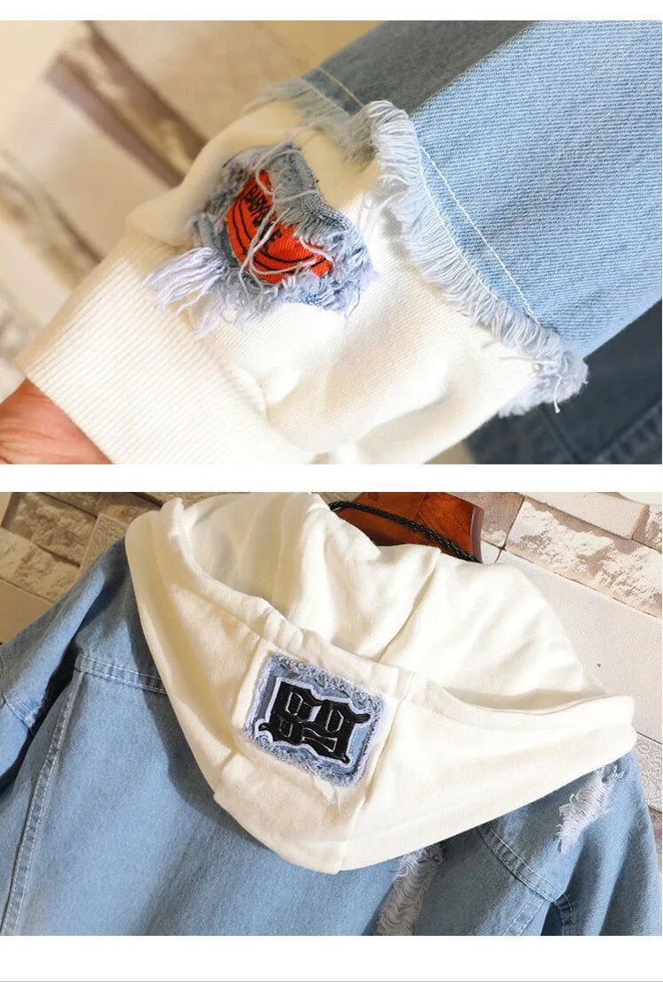 M&T Wear - Kids Denim Jacket Anime Kpop Demon Hunter Saja Boys New Autumn Sweatshirts Hooded Coats Fashion  Adult Casual Streetwear Clothes - M&T Wear