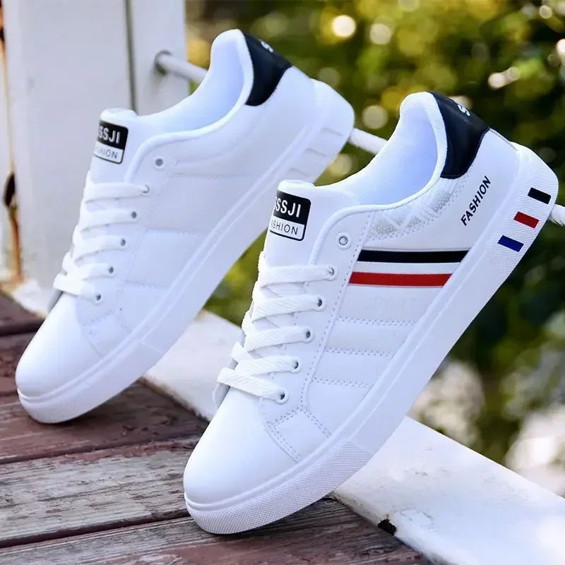 M&T Wear - Men Sneakers Casual Shoes Men Flats Zapatillas Hombre Lightweight Pu Leather Breathable Shoe Mens White Sports Tenis Shoes - M&T Wear