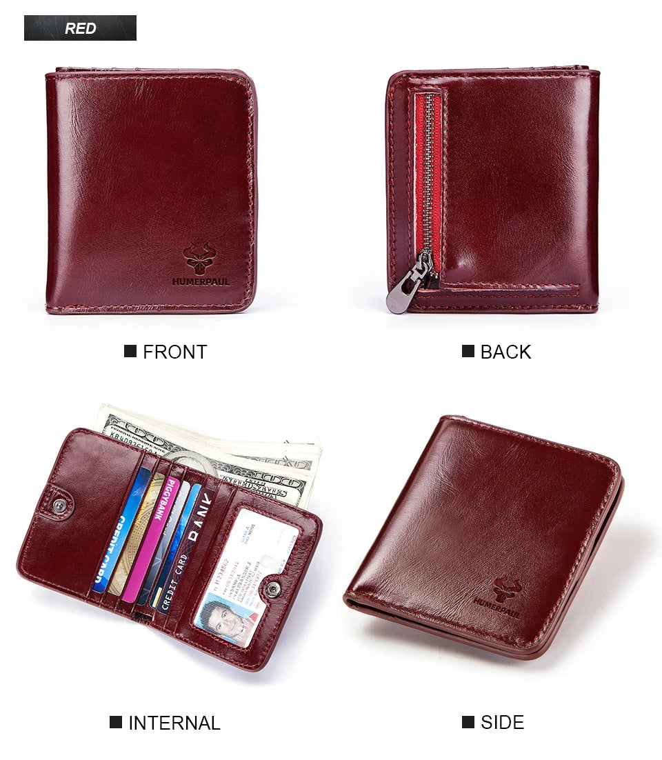 M&T Wear - Slim Cowhide Leather Wallet for Men